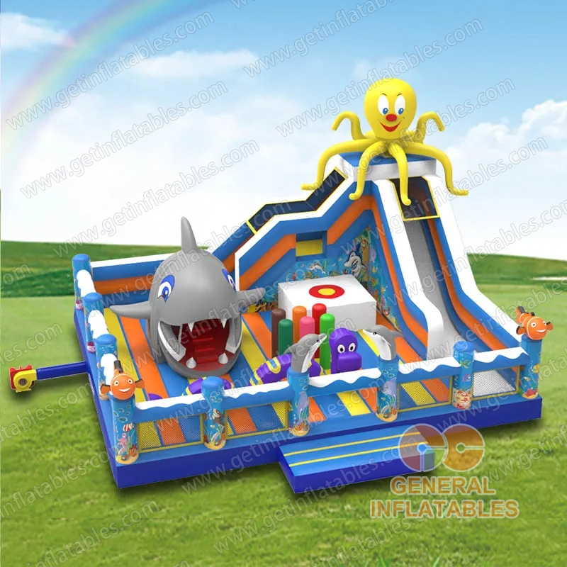 GF-130 Under the sea playground with moving shark mouth