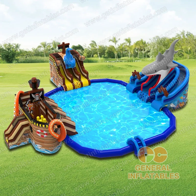 Pirate inflatable pool water park